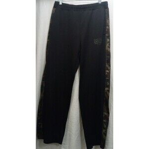 MMA Elite Sweatpants Medium Black Camo Workout Lounge Gym Drawstring Pockets EUC